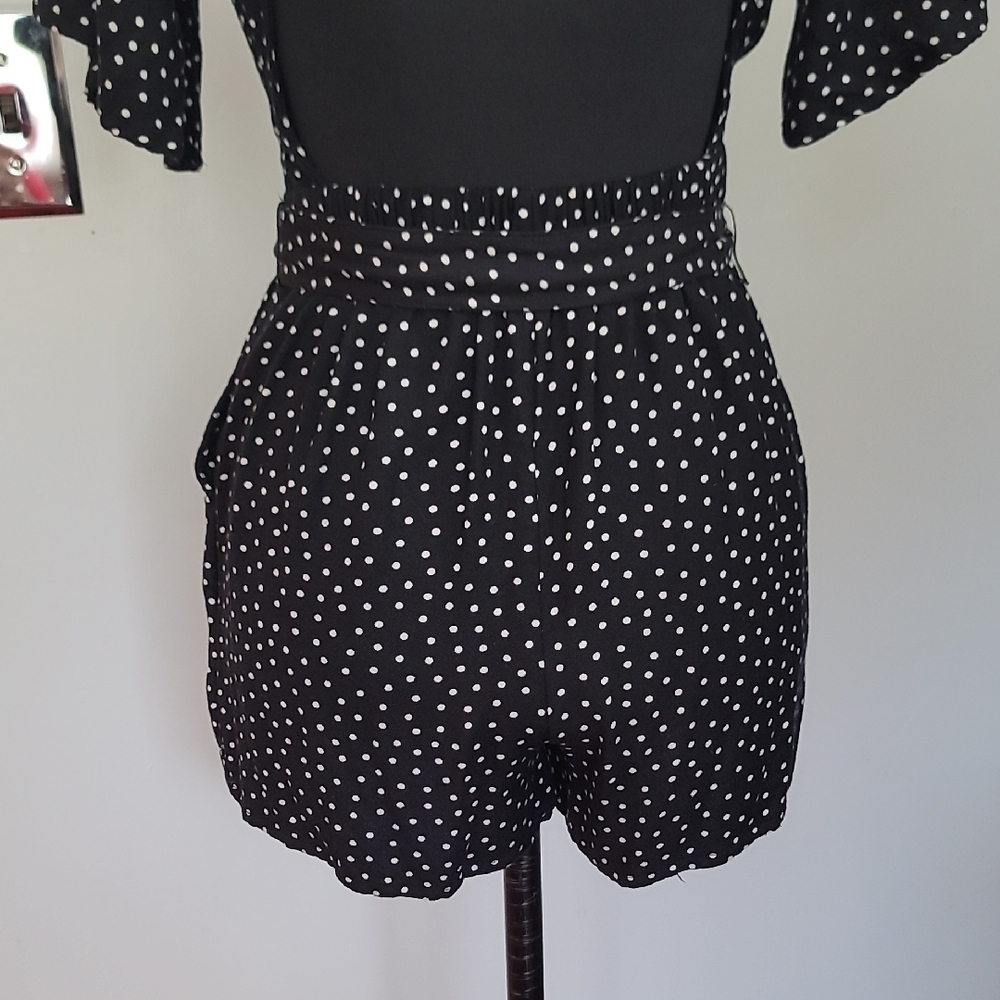 Abercrombie & Fitch Black and White Polka Dot Romper - Picture 12 of 13